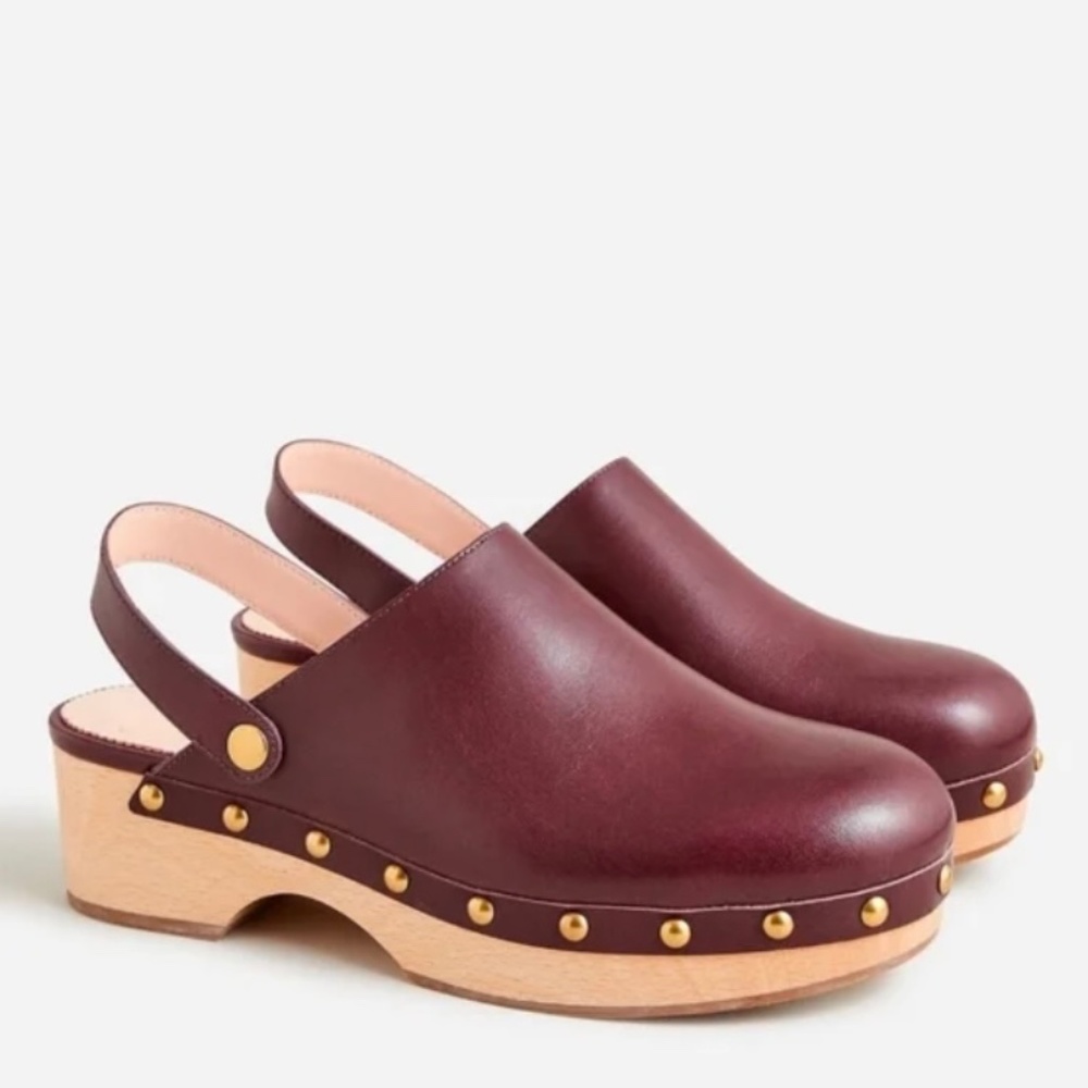 J. Crew Burgundy Convertible Clogs - Size 9